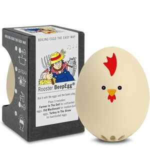 Rooster Beepegg Egg Timer for Boiling Eggs Musical Cooker for Soft,Medium,Hard